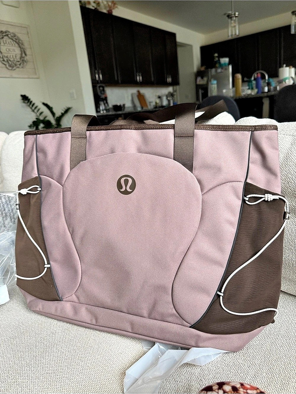 lululemon Scuba Tote Bag 19.5L Tote Bag in Pink & Brown